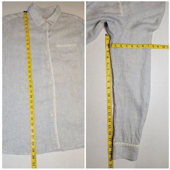 Weekend MaxMara Apotema Linen Canvas Shirt Button Up - Picture 14 of 16